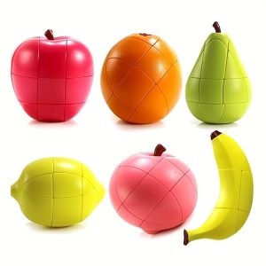 Magic Speed Cube Set - 6 Fruit Puzzles for Kids