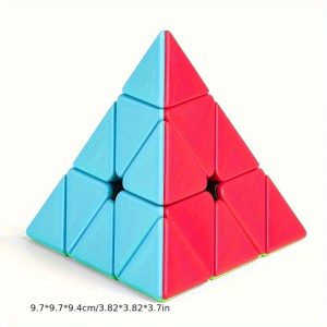 1pc Tri-axis Optical Illusion Pyramid Magic Cube