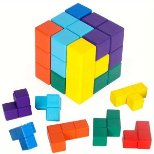 1pc Wooden Cube Puzzle