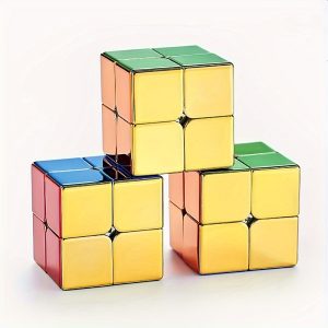 Cyclone Boys 2x2 Magnetic Speed Cube Stickerless Mirror Reflective Cube Shiny Cube Puzzle