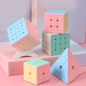 Macaron Series Speed Cubes ?C 2x2, 3x3, 4x4, 5x5, Pyramid, Stickerless, Smooth, Educational Toys