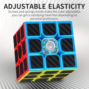 2x2, 3x3, 4x4, 5x5 Carbon Fiber Series Stickerless Magic Cube Set