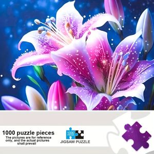 1000 Piece Lily Flower Puzzle ?C Space-Themed, HD Printing, Durable DIY Kit