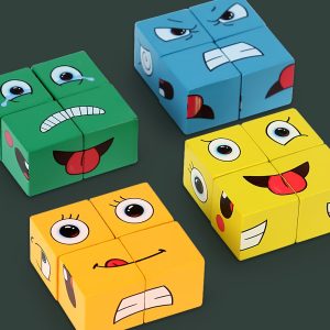 Kids' Wooden Puzzle Cube ?C Educational Logic Toy